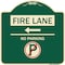 Signmission Fire Lane No Parking W/ No Parking and Left Arrow Heavy-Gauge Aluminum Sign, 18" x 18", G-1818-24012 A-DES-G-1818-24012 - alternate 1